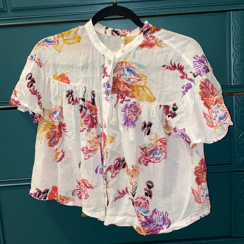Free People Button Up Blouse